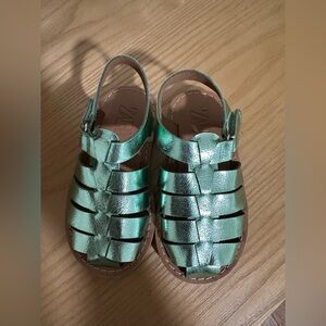 Zara Metallic Fisherman Sandals